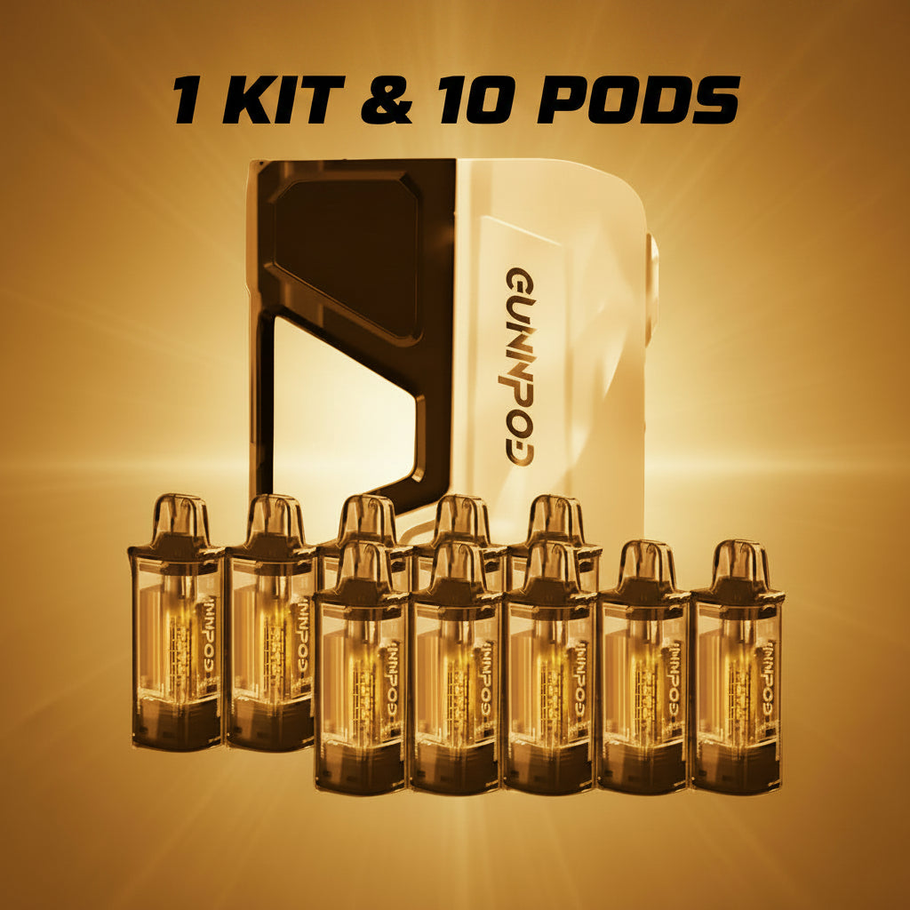 GUNNPOD MOSS 10 POD & ONE DEVICE BUNDEL DEAL
