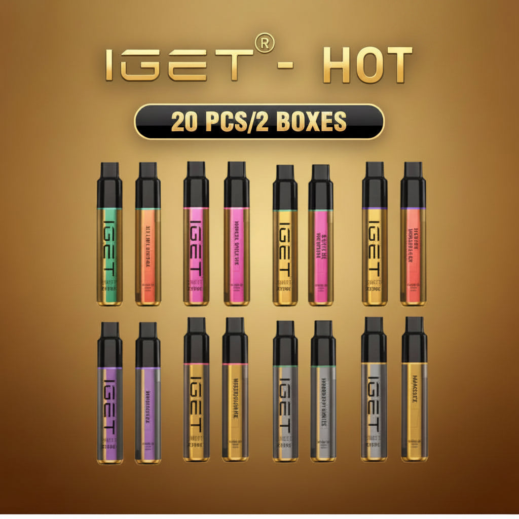IGET Hot Disposable Vape – 2 Boxes (20 Pcs Bulk Pack)